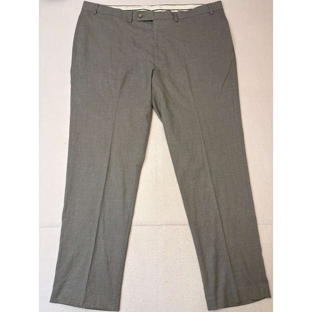 Lauren Ralph Lauren Mens Gray Flat Front Dress Pants 42W x 32L Stretch Trousers